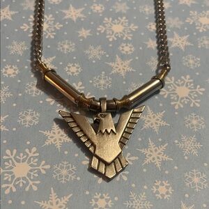 Vintage Silver Eagle Pendant Necklace